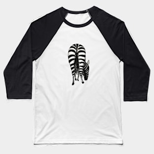 Zebra Derriere Baseball T-Shirt